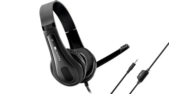 CANYON HSC-1 basic PC headset with microphone, combined 3.5mm plug, Black CNS-CHSC1B 